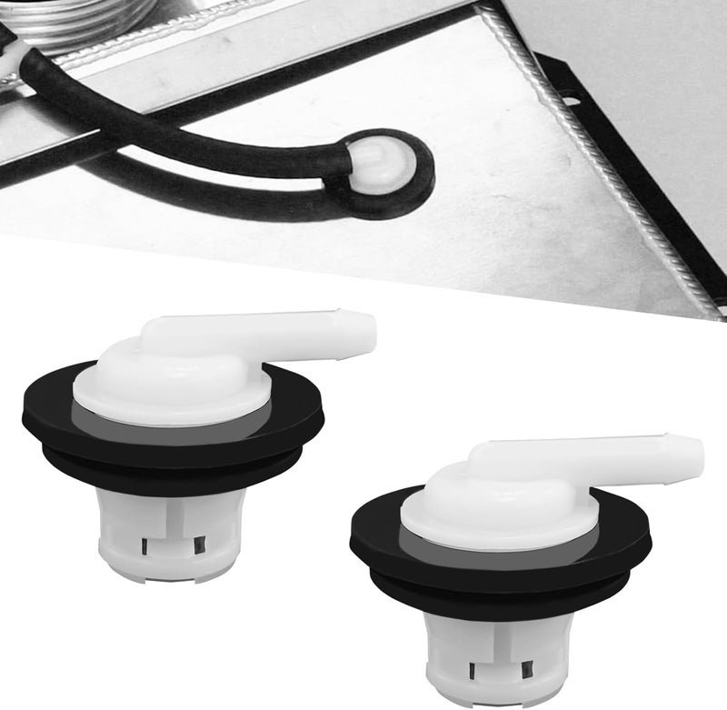 SamWinGear 2PCS Fuel Tank Vent Valve Gas Tank Vent Valve with Grommet Seal Kit, Gas Can Tank Vapor Rollover Air Valves for Jeep Wrangler Dodge Ford 1980-1996 F150 F250, 1980-1997 F350, 5360058 5360059 - Image 1